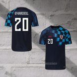 Croatia Player Gvardiol Away Shirt 2022