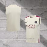 Paris Saint-Germain Training Shirt 2023-2024 Without Sleeves Apricot