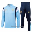 Sweatshirt Tracksuit Manchester City 2023-2024 Light Blue