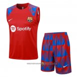 Tracksuit Barcelona 2023-2024 Without Sleeves Red