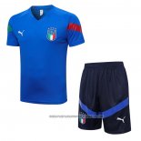 Tracksuit Italy 2022-2023 Short Sleeve Blue - Shorts