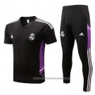 Tracksuit Real Madrid 2022-2023 Short Sleeve Black and Purpura