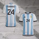 Argentina Player Fernandez Home Shirt 2022