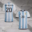 Argentina Player Mac Allister Home Shirt 2022