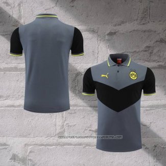 Borussia Dortmund Shirt Polo 2022-2023 Grey and Black