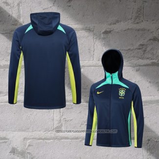 Chaqueta con Capucha del Brazil 2022-2023 Blue