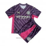 Manchester City Goalkeeper Shirt 2023-2024 Kid Purpura