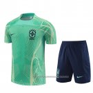 Tracksuit Brazil 2022-2023 Short Sleeve Green - Shorts