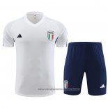 Tracksuit Italy 2023-2024 Short Sleeve White - Shorts