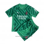 AC Milan Goalkeeper Shirt 2023-2024 Kid Green