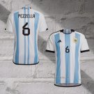 Argentina Player Pezzella Home Shirt 2022