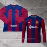 Barcelona Home Shirt 2023-2024 Long Sleeve