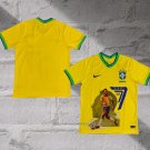 Brazil Pele Special Shirt 2022 Yellow Thailand