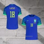 Brazil Player G.Jesus Away Shirt 2022