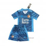 Feyenoord Goalkeeper Shirt 2021-2022 Kid Blue