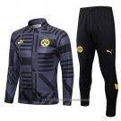Jacket Tracksuit Borussia Dortmund 2022-2023 Black and Grey