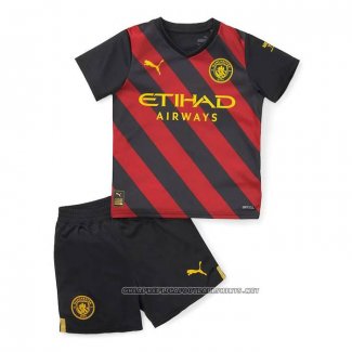 Manchester City Away Shirt 2022-2023 Kid