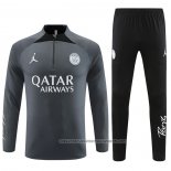 Sweatshirt Tracksuit Paris Saint-Germain Jordan 2023-2024 Kid Grey