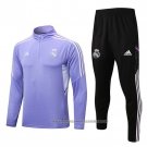 Sweatshirt Tracksuit Real Madrid 2022-2023 Kid Purpura