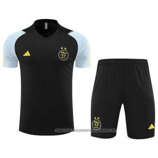 Tracksuit Algeria 2023-2024 Short Sleeve Black - Shorts