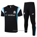 Tracksuit Olympique Marseille 2023-2024 Short Sleeve Black