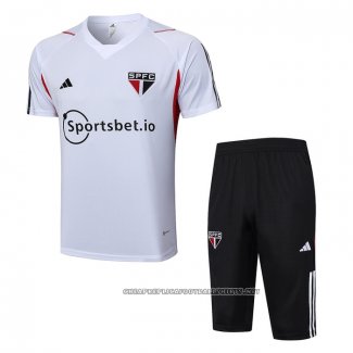 Tracksuit Sao Paulo 2023-2024 Short Sleeve White - Shorts