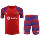 Tracksuit Barcelona 2023-2024 Short Sleeve Red - Shorts