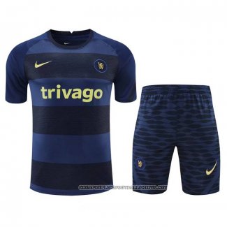Tracksuit Chelsea 2022-2023 Short Sleeve Blue Oscuro - Shorts