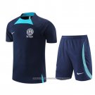 Tracksuit Inter Milan 2022-2023 Short Sleeve Blue - Shorts