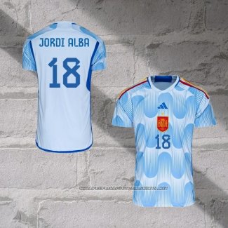 Spain Player Jordi Alba Away Shirt 2022