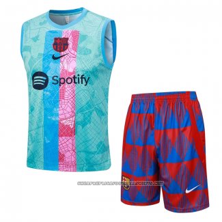Tracksuit Barcelona 2023-2024 Without Sleeves Blue