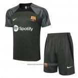 Tracksuit Barcelona 2023-2024 Short Sleeve Green Oscuro - Shorts