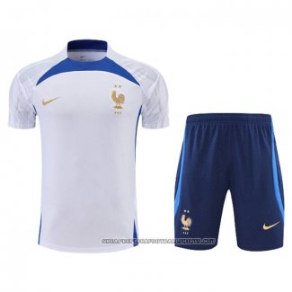 Tracksuit France 2022-2023 Short Sleeve White - Shorts