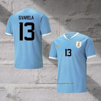 Uruguay Player G.Varela Home Shirt 2022