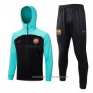 Hooded Tracksuit Barcelona 2022-2023 Blue and Black
