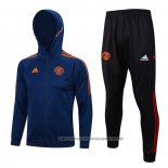 Hooded Tracksuit Manchester United 2023-2024 Blue
