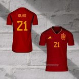 Spain Player Olmo Home Shirt 2022