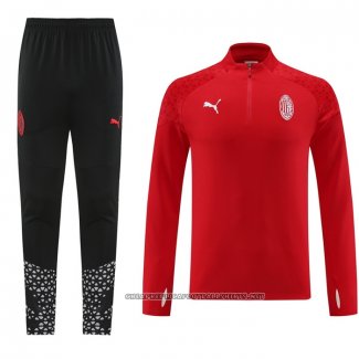 Sweatshirt Tracksuit AC Milan 2023-2024 Dark Red