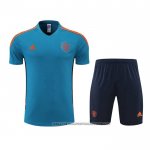 Tracksuit Manchester United 2022-2023 Short Sleeve Blue - Shorts