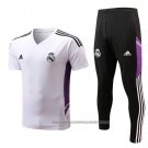 Tracksuit Real Madrid 2022-2023 Short Sleeve White and Purpura