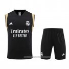 Tracksuit Real Madrid 2023-2024 Without Sleeves Black