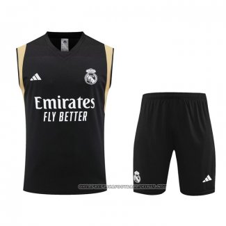 Tracksuit Real Madrid 2023-2024 Without Sleeves Black