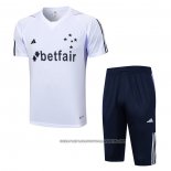 Tracksuit Cruzeiro 2023-2024 Short Sleeve White - Shorts