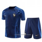 Tracksuit France 2022-2023 Short Sleeve Blue Oscuro - Shorts