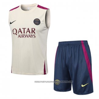 Tracksuit Paris Saint-Germain 2023-2024 Without Sleeves Apricot