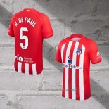 Atletico Madrid Player R.De Paul Home Shirt 2023-2024