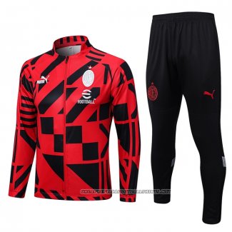 Jacket Tracksuit AC Milan 2022-2023 Red and Black