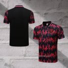 Manchester United Shirt Polo 2022-2023 Black and Red