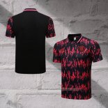 Manchester United Shirt Polo 2022-2023 Black and Red