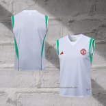 Manchester United Training Shirt 2023-2024 Without Sleeves White